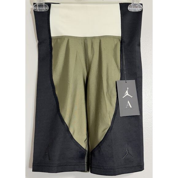NEW Air Jordan x Aleali May Women's Shorts Olive & Black DJ0625-222 Size XS - Picture 1 of 2